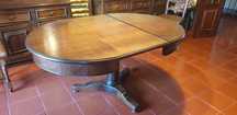 Mesa de Jantar de Madeira Castanho Velho