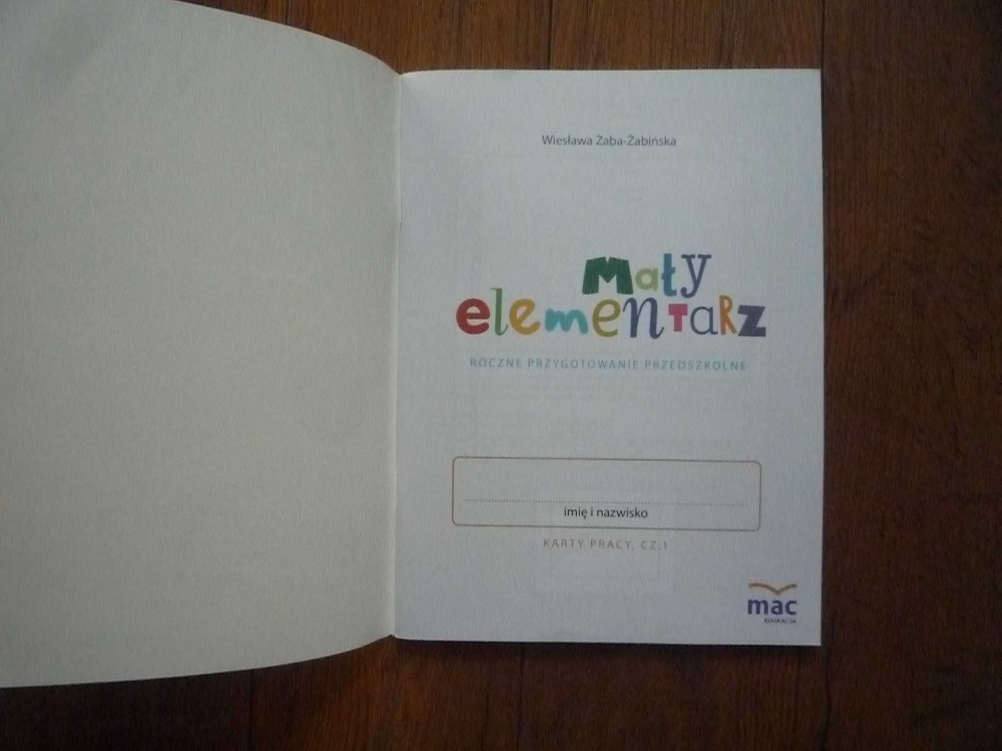 Mały elementarz Karty Pracy cz. 1 i 2 MAC 6-latki Zerówka
