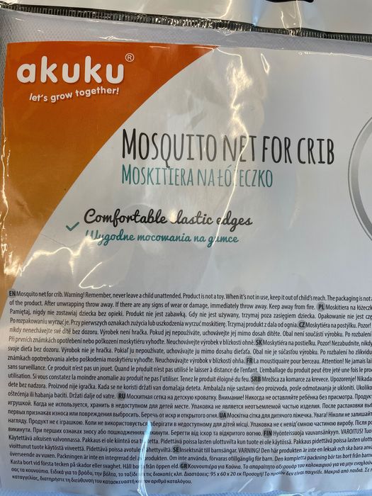 Moskitiera na łózeczko uniwersalana biała - Akuku Nowa