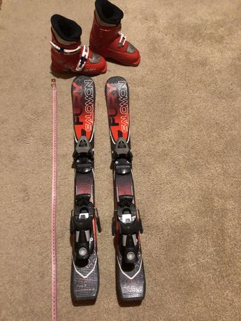 Narty dziecięce Salomon i buty narciarskie