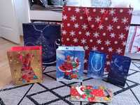 Zestaw paczka toreb prezentowych świątecznych różne rozmiary