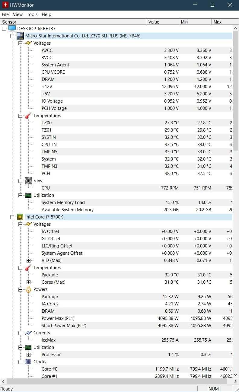 Komputer stacjonarny Intel Core I7-8700K