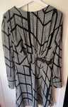 Massimo Dutti kopertowa sukienka transparentna w grochy 38 M