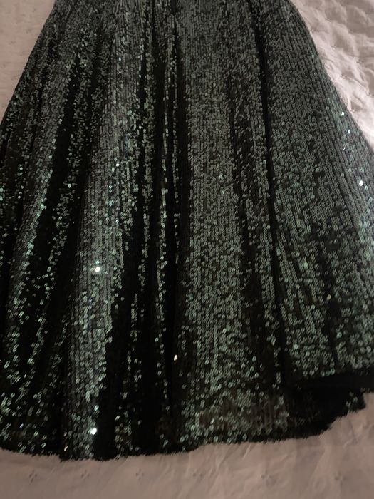 Spódnica cekinowa butelkowa zieleń