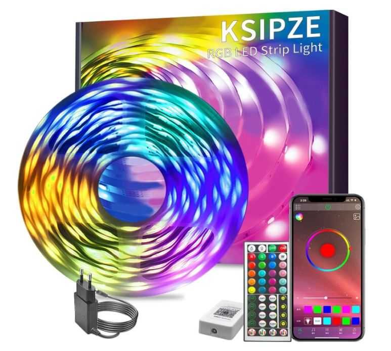 Taśma KSIPZE Led RGB 30m + pilot Bluetooth