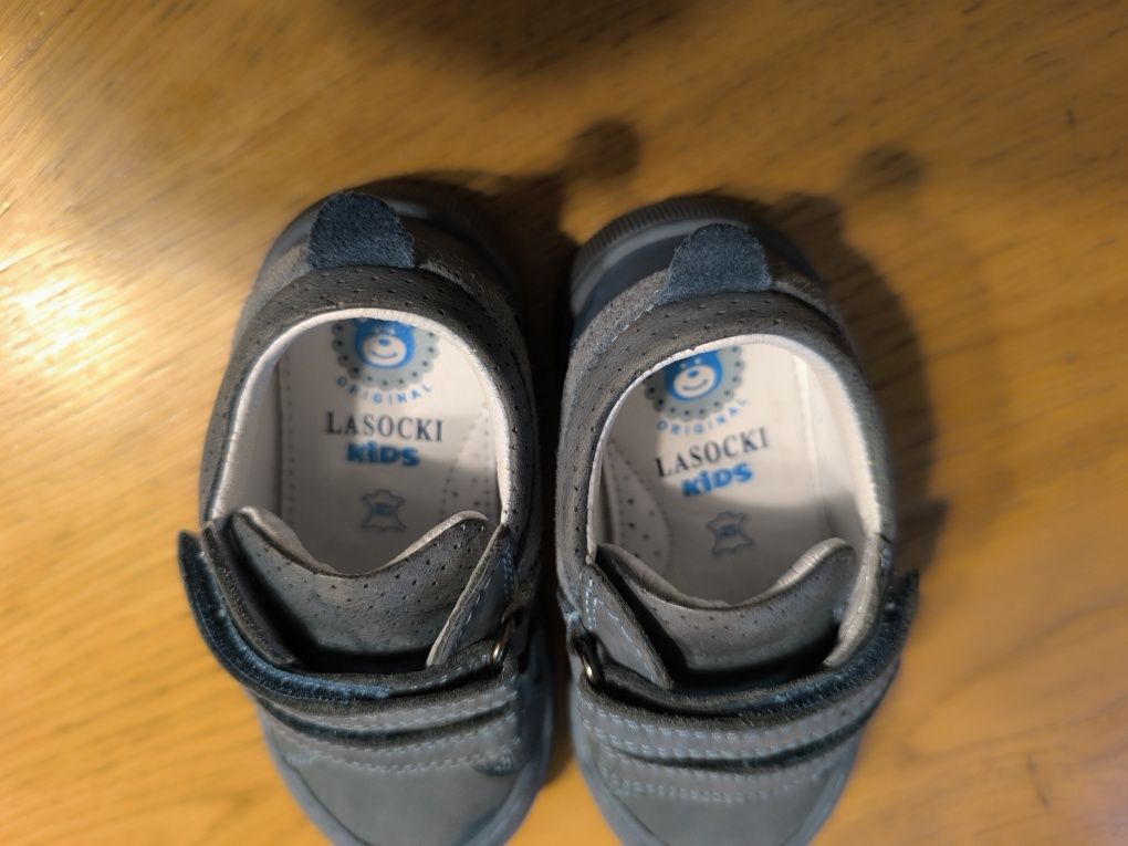 Półbuty Lasocki Kids 23 skórzane niebieskie adidasy