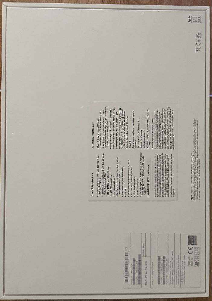 MacBook Air Retina 13, 1.6 GHz/8 GB/128 GB