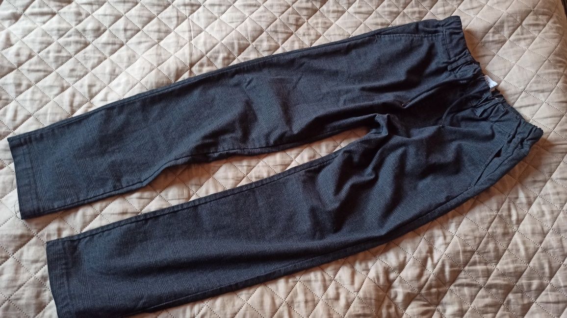 Spodnie męskie wear London na gumie M w kratkę