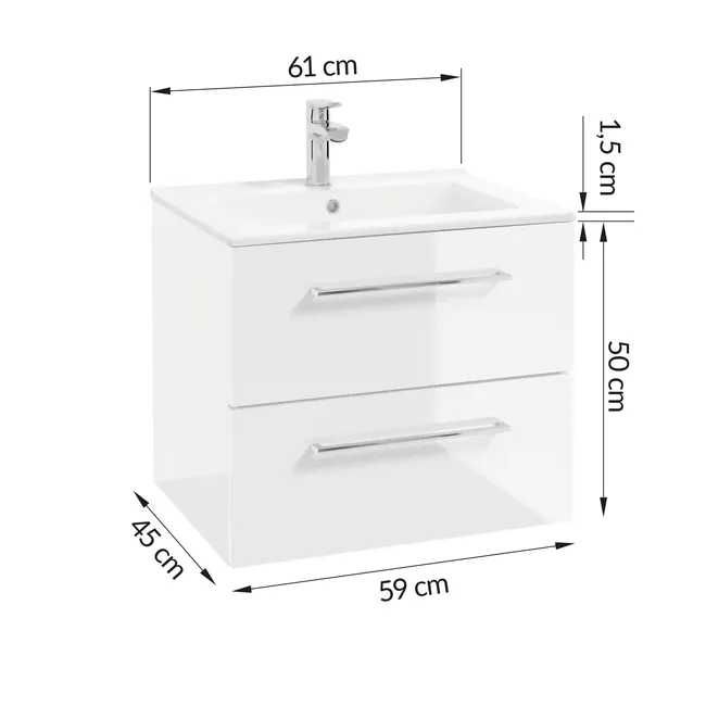 szafka łazienkowa - wisząca biała  - 60 cm - nowa tylko za 245 zł