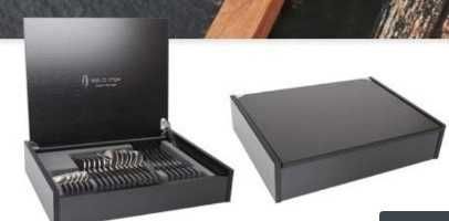 FAQUEIRO BELO INOX - 24 Peças - BI NEO PRETO - ESTOJO MADEIRA