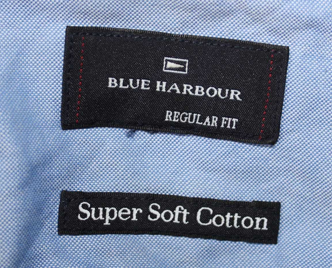 Marks & Spencer Blue Harbor Super Soft koszula męska w kratę r.M