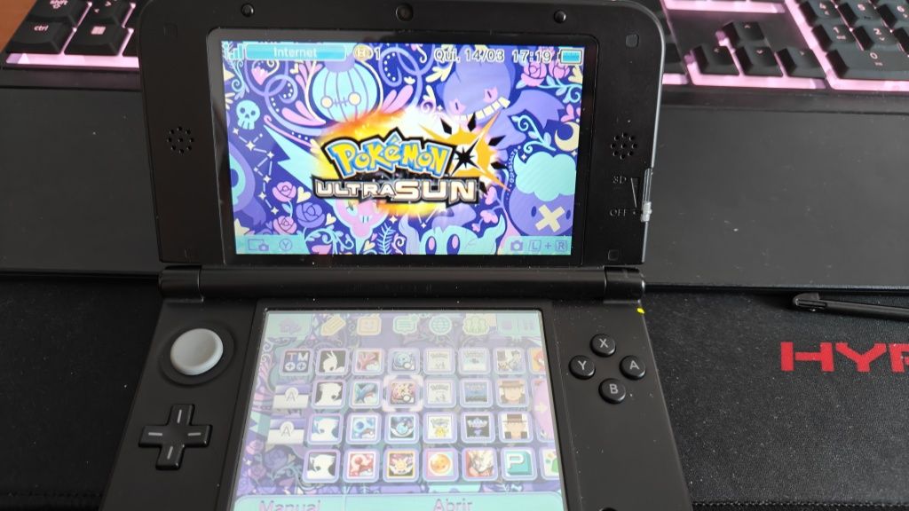 Nintendo 3DS XL Versão Pokémon XY Azul - Desbloqueada