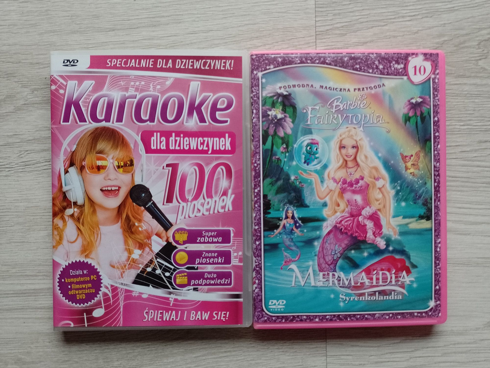 Zestaw Karaoke dla dziewczynek dvd i bajka Barbie Mermaidia syrenka