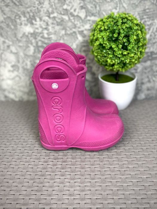 Crocs кроксы сапожки C9 26 размер детские розовые оригинал