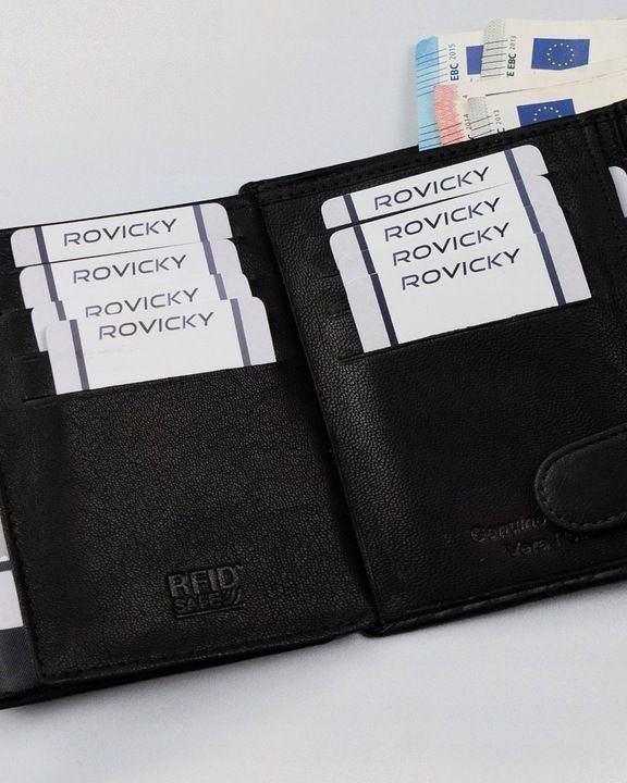 rovicky skórzany portfel męski antykradzieżowy