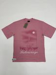 футболка Balenciaga Pink Paris moon Tee S M L
