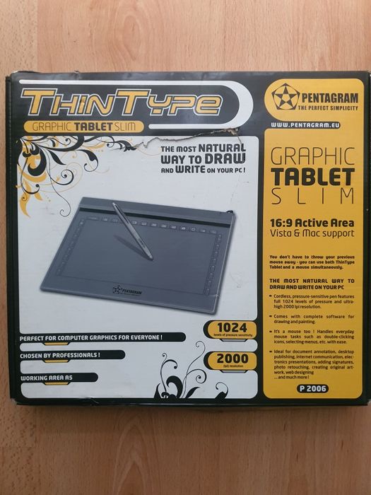 Tablet graficzny Pentagram 1024 poziomów nacisku.