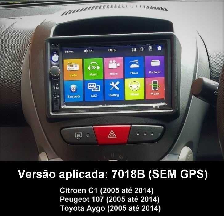 Rádio 2DIN • Citroen C1 • Peugeot 107 108 • Toyota Aygo • Android GPS