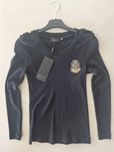 Bluzka z długim rękawem longsleeve czarna NOWA rozm. XS-S