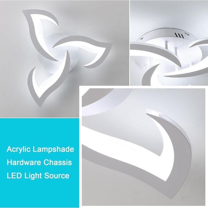 Люстра акрилова " Ластівчиний Хвіст" білого кольору