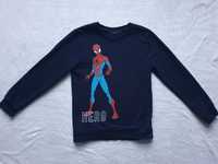 bluza dresowa bez kaptura 128 spiderman marvel avengers człowiek pająk
