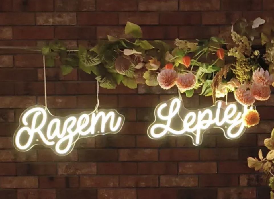 Neon na ślub - Razem lepiej