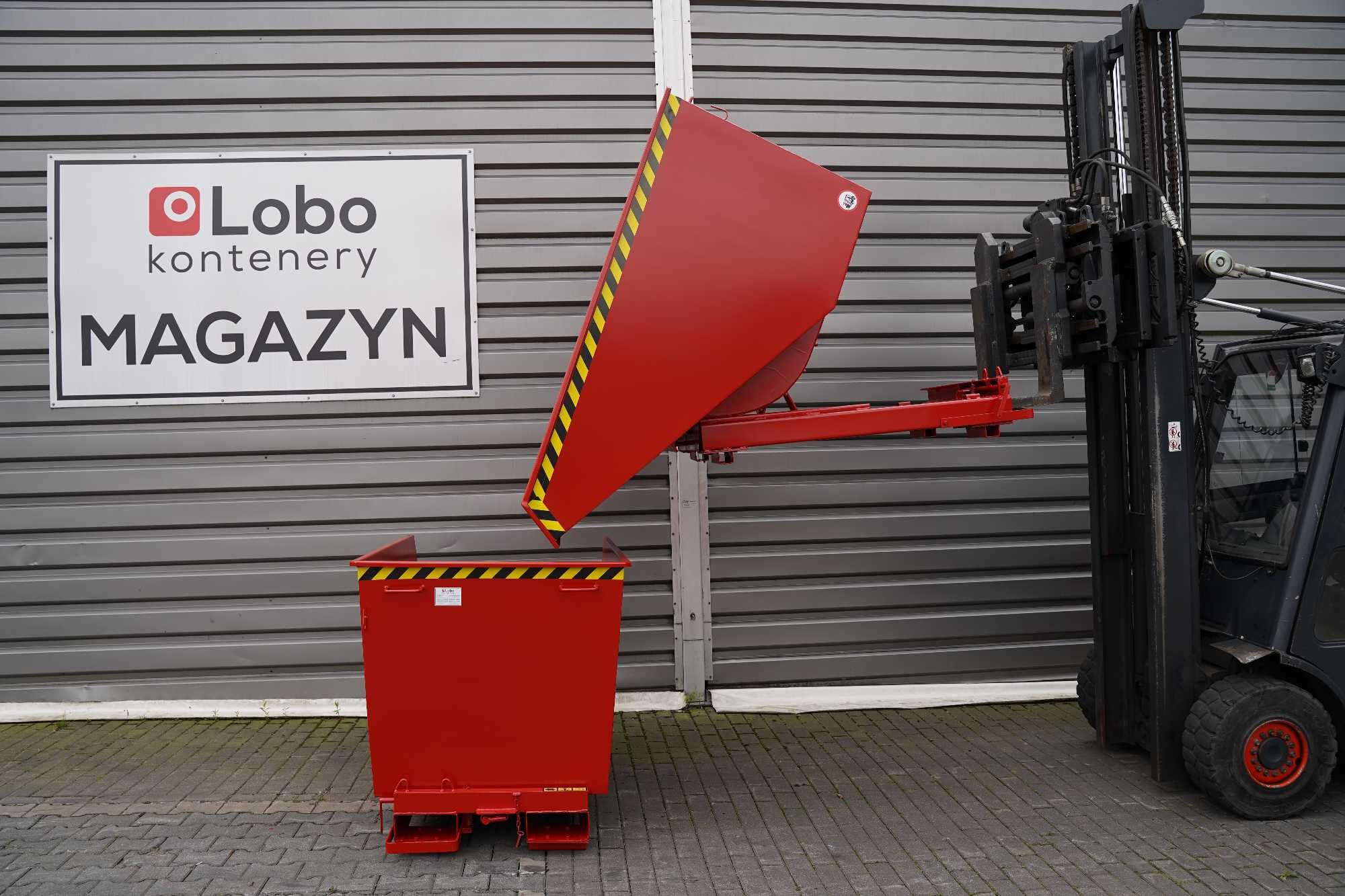 Kontener samowyładowczy do wózka widłowego 800 L - blacha 3 mm