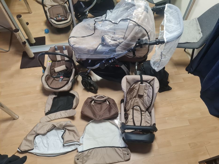 Коляска Zekiwa TRIset 3 в 1 (люлька, прогулянковий блок та автокрісло)