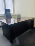 Biurko gabinetowe biuro fornir duże 180 cm x 90 cm