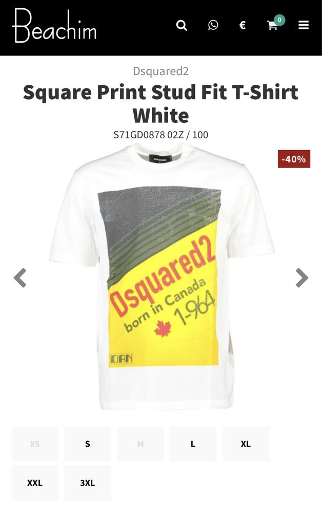 DSQUARED2 markowy męski t-shirt BLACK ITALY roz.S Okazja