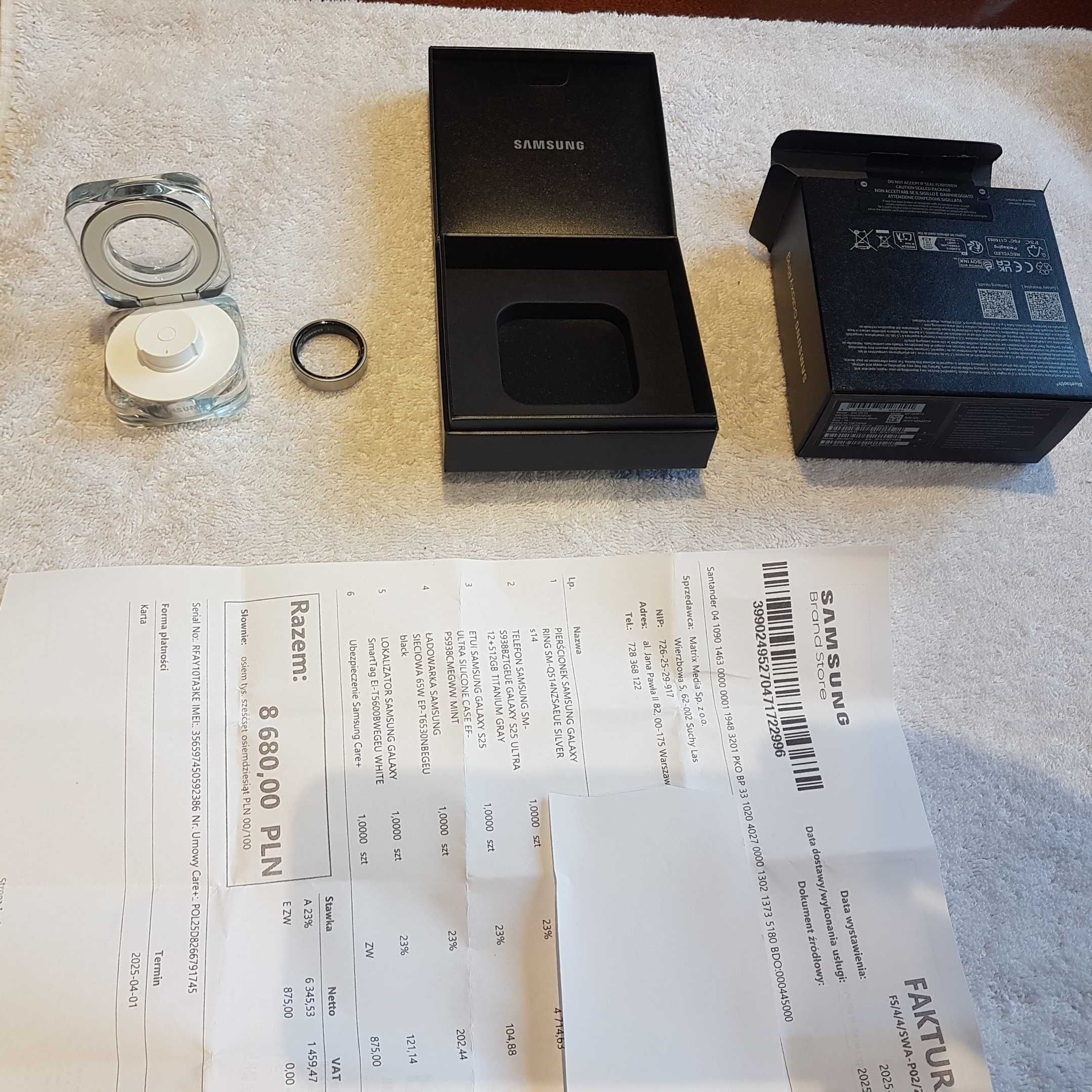 Smartring SAMSUNG Galaxy Ring silver 14 Tytanowo-srebrny na gwarancji