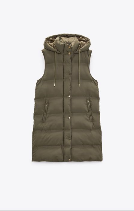 Тепла жилетка Zara з капюшоном