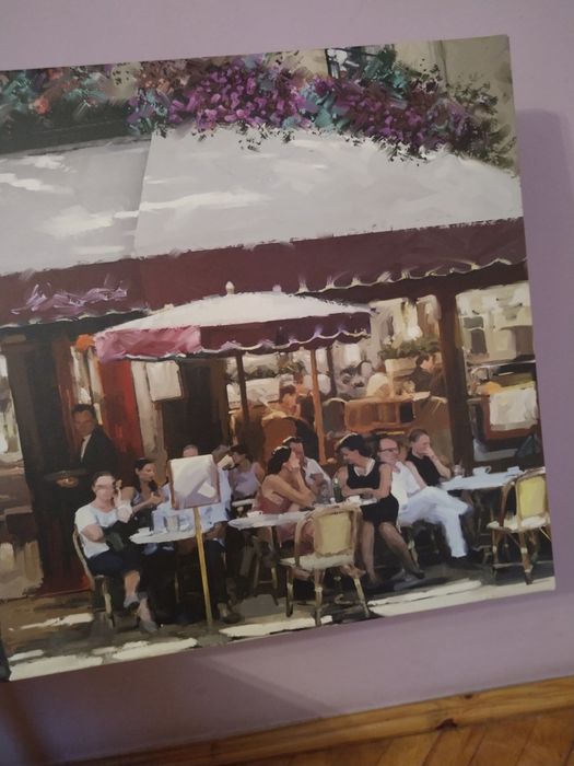 Obraz starowki w kolorze lawendowym45 cm x 140 cm