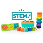 Sorter kształtów, zestaw zabawek sensorycznych STEM Sassy