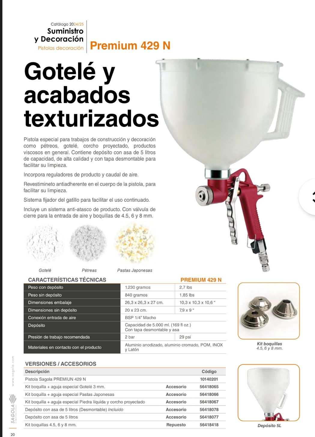 Pistola de pintura sacola premium 429 n