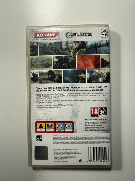 Metal Gear Solid: Peace Walker PSP Stan bardzo dobry