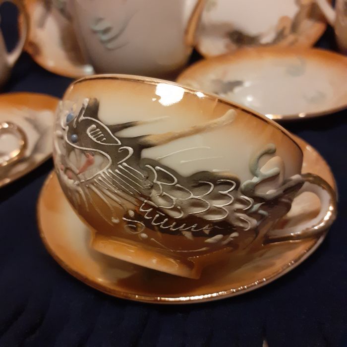 Serviço de café em porcelana