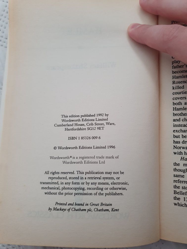 Livro Hamlet (William Shakespeare)