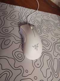 Продам коврик + мишку Razer Deathadder, білий коврик 900х400х3мм