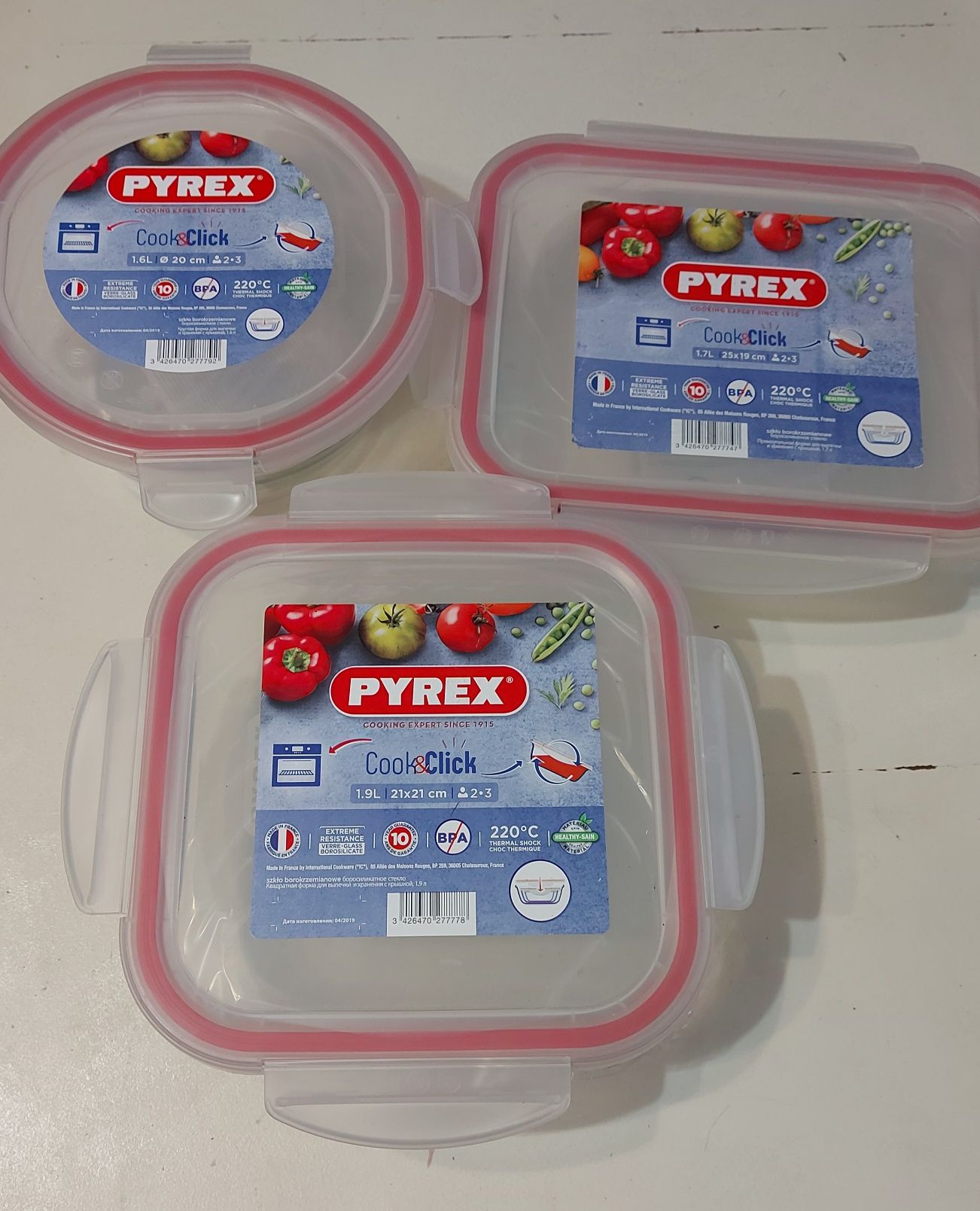 Pyrex Gotuj i kliknij   pojemnik  4w1