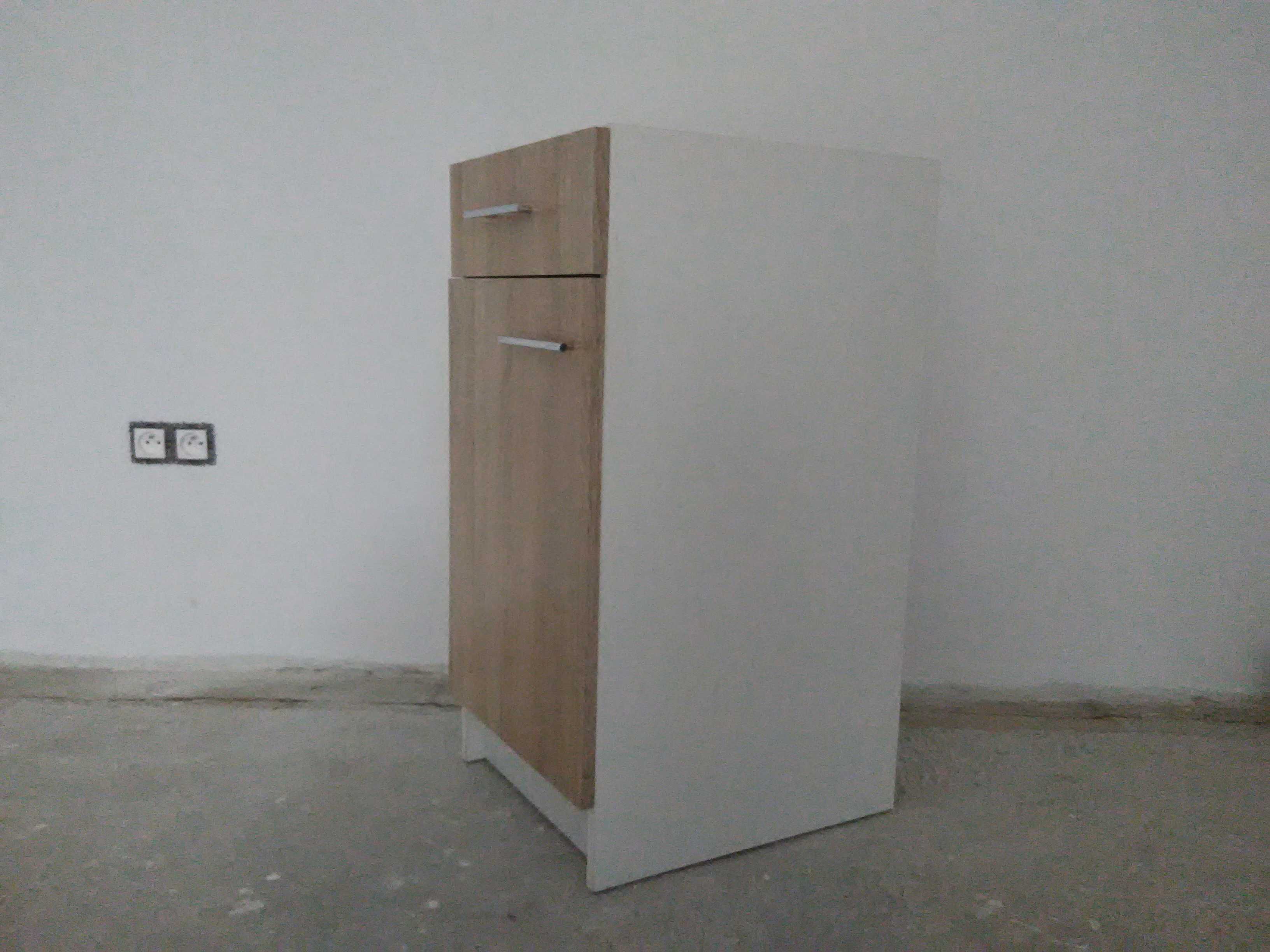 szafka kuchenna stojąca 40 cm korpus biały front dąb sonoma kuchnia