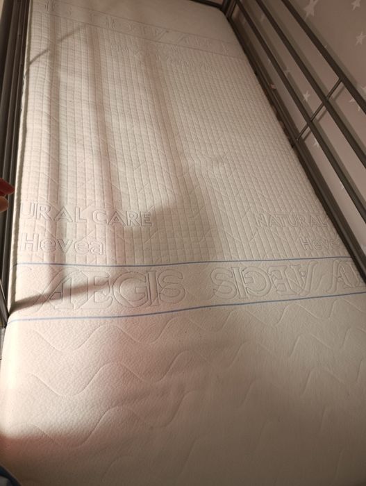 Łóżko piętrowe na antresoli IKEA SVARTA 90x200 cm + materac lateksowy