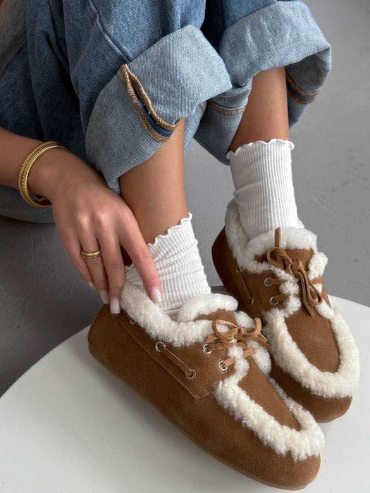 Лофери Miu Miu Loafers Winter Chestnut premium