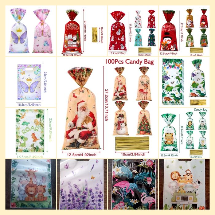 Пакети подарункові, новорічні пакети ( пакети для солодощів чи подарун