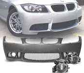 PARACHOQUES FRONTAL BMW E90 E91 08-12 LOOK M3 SRA + FAROIS NEVOEIRO