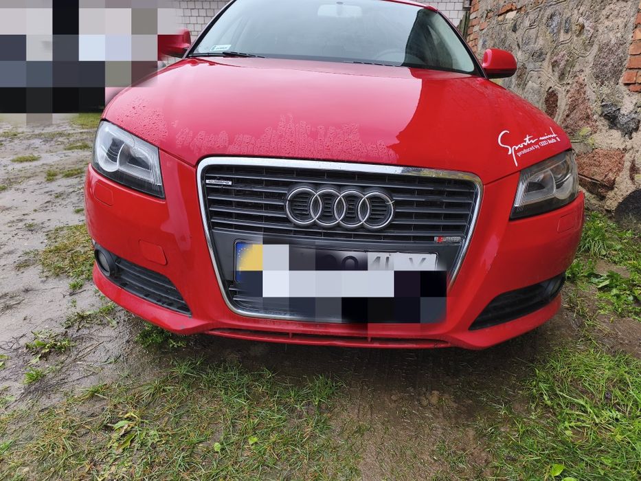 Audi a3 8p zderzak lampy maska pas chłodnice