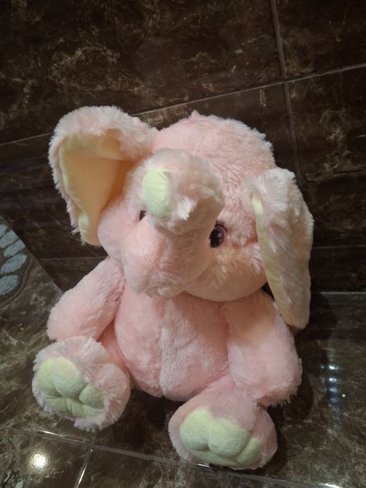 Розовий слоник мяка іграшка