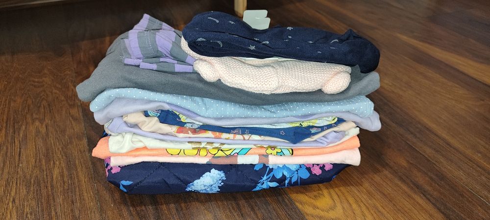 Paczka zestaw ubrań bluza legginsy bluzka 86 92