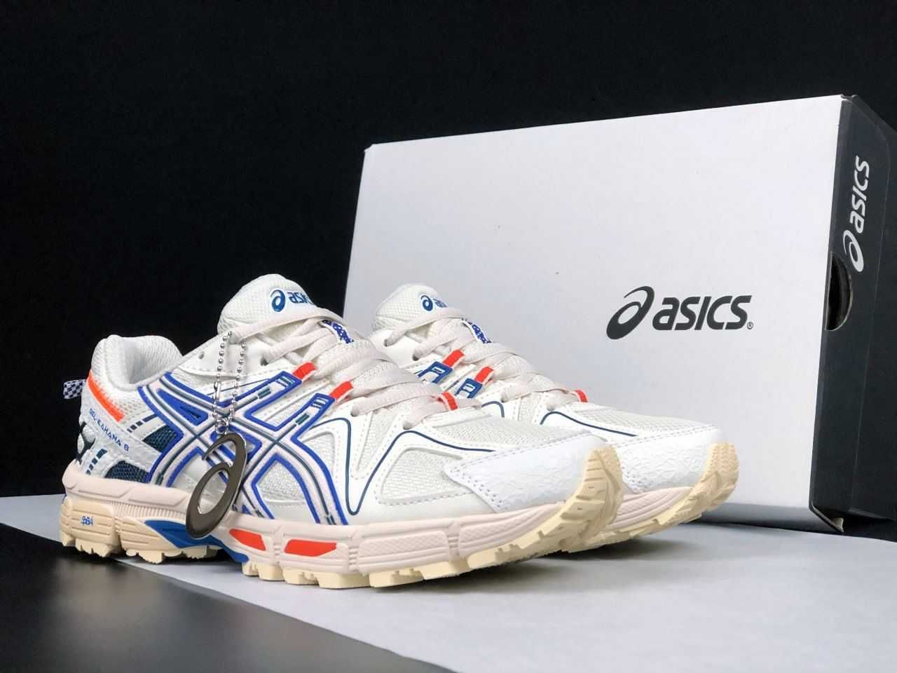 Чоловічі кросівки Asics Gel Kahana 8 білі з бежевим\синім 12260 ЯКІСТЬ