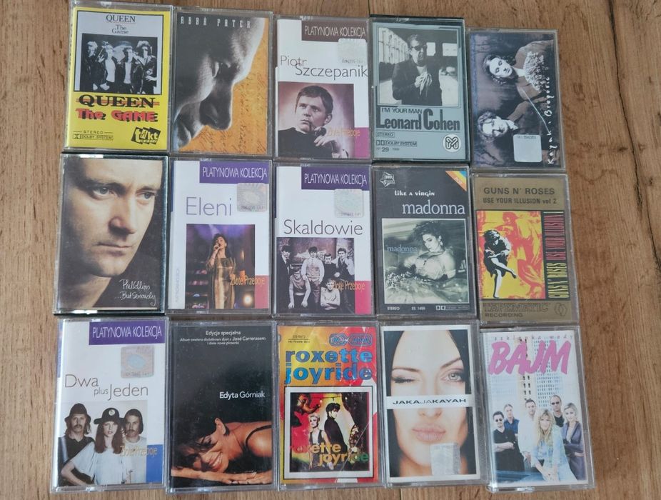 Zestaw kaset magnetofonowych polskie i nie tylko